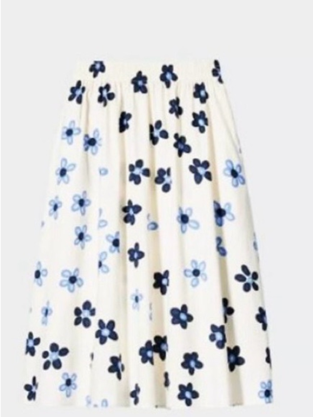 Rare Uniqlo x Marimekko Linen Blend Midi Floral Skirt & Unattached Liner NWT